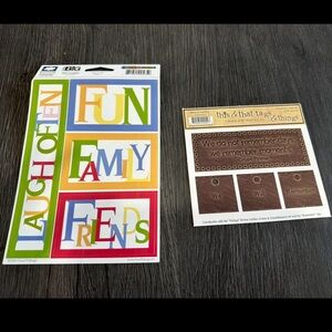 Family/memories set of 2 stickers - new and never used